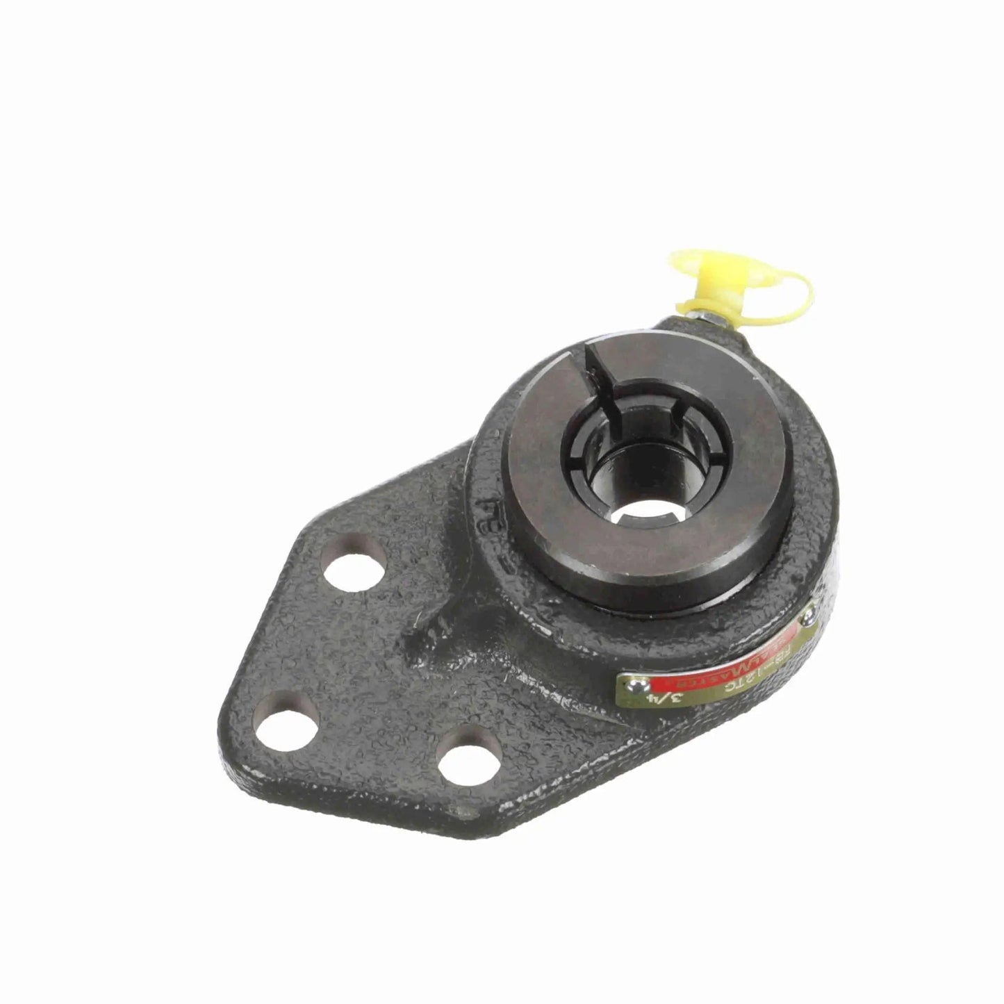 FB 12 Flange Mount Ball Bearing Unit 3 Bolt Bracket With Three Quarter Inch Bore Cast Iron Housing Setscrew Locking Straight Bore Standard Duty Non Expand For Industrial Equipment By Sealmaster shown in cast iron with flange mounting