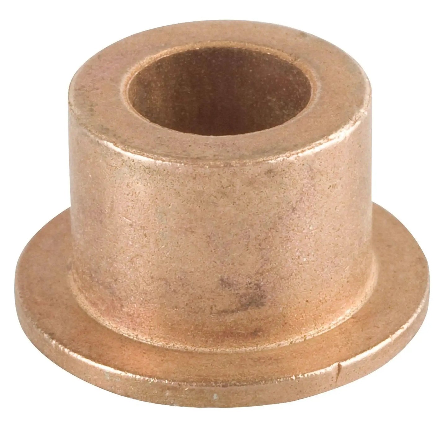 EF081010 Flanged Bearing Set Powdered Metal SAE 841 Self Lubricating Bronze Bearing close-up view showing bore and flange.