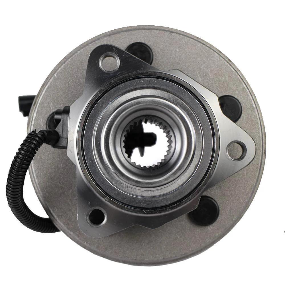 Top view of 515050 Front Wheel Hub and Bearing Assembly for Ford Explorer Mercury Mountaineer and Lincoln Aviator, 5 Lug with ABS