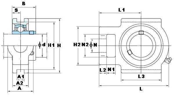 FYH Made in Japan Bearing 60mm UKT313+HE2313X Mounted Bearing