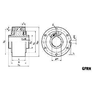 GFRN20 20mm Bore One-Way Clutch - Keyway 20x75x57mm