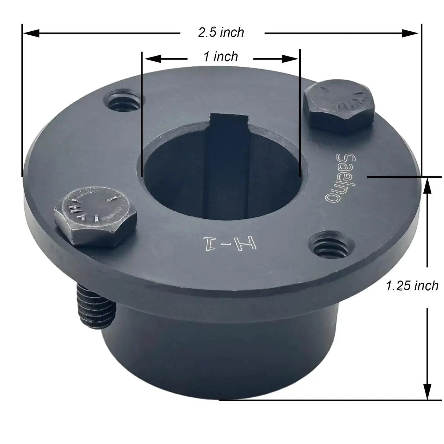 H Type Split Taper Bushing For One Inch Bore Saelno Carbon Steel Locking Bushings For Pulleys And Sheaves With Black Oxide Finish