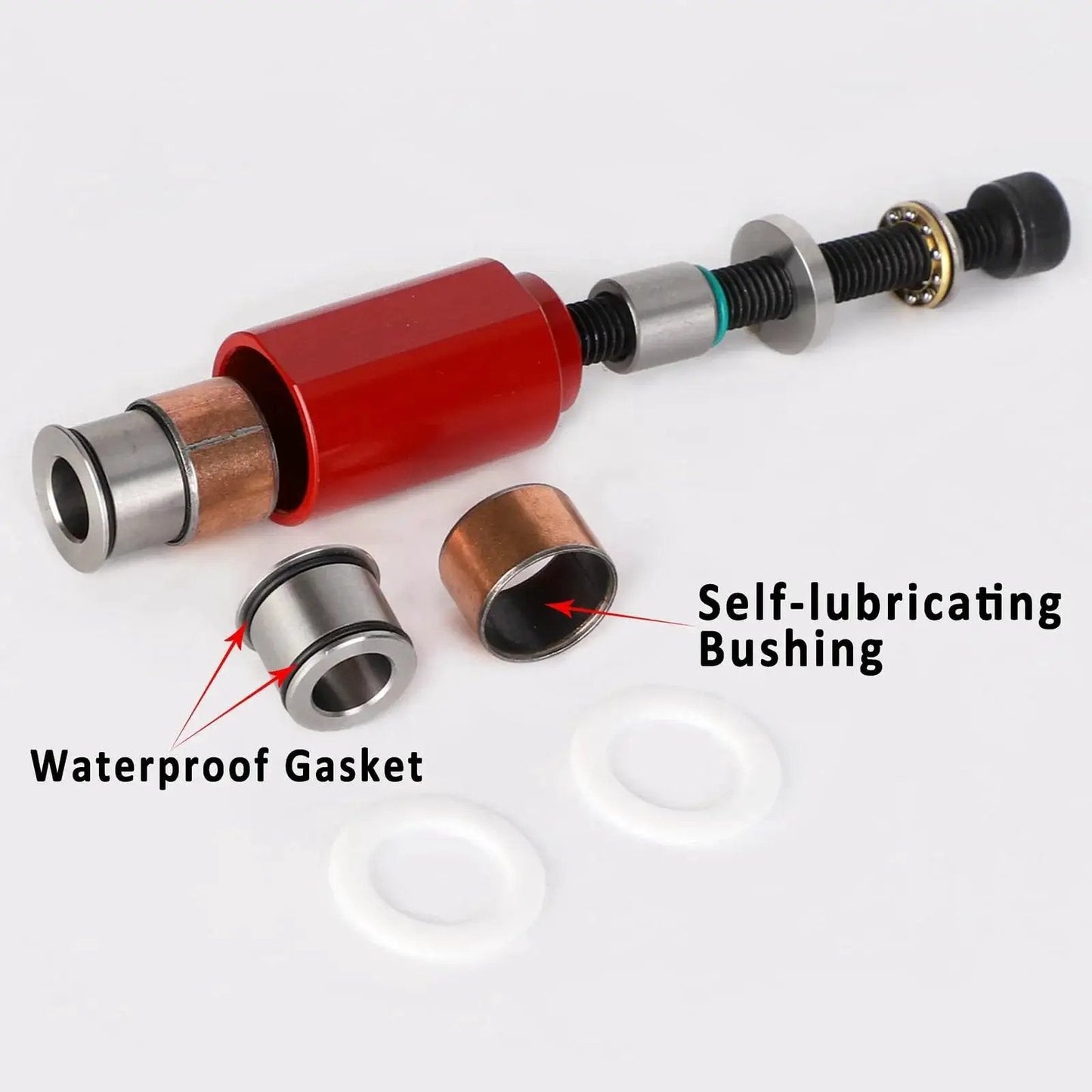 Heavy-Duty Bearing Kit For Light Bee X Segway X160 X260 With Frame Upper Pivot, showing waterproof gasket and self-lubricating bushing.