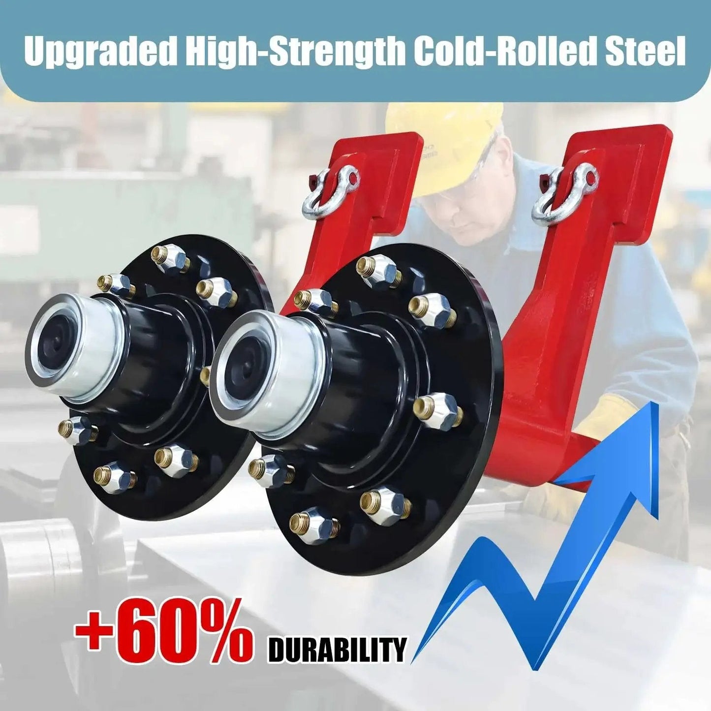 Heavy Duty Container Wheel Kit For 20ft And 40ft Empty Shipping Containers With 8 Lug Wheels, Strong Axles And Ratchet Tie Downs