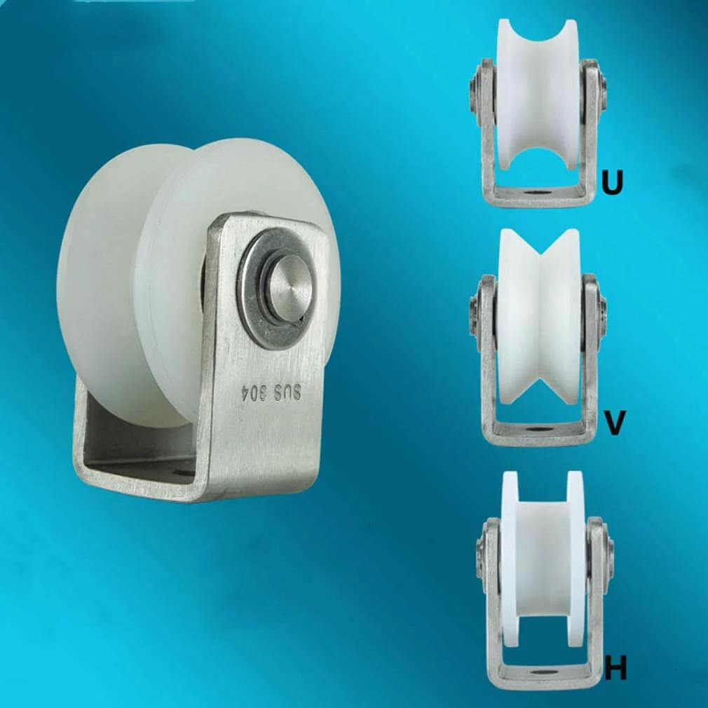 Pulley, Pulley Wheel, Heavy Duty Nylon Sliding Track Roller, Directional Pulley, 304 Stainless Steel Bearing, U Type, 48MM/2in
