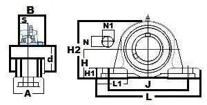 Heavy Duty Pillow Block UCP315 Bore 75mm