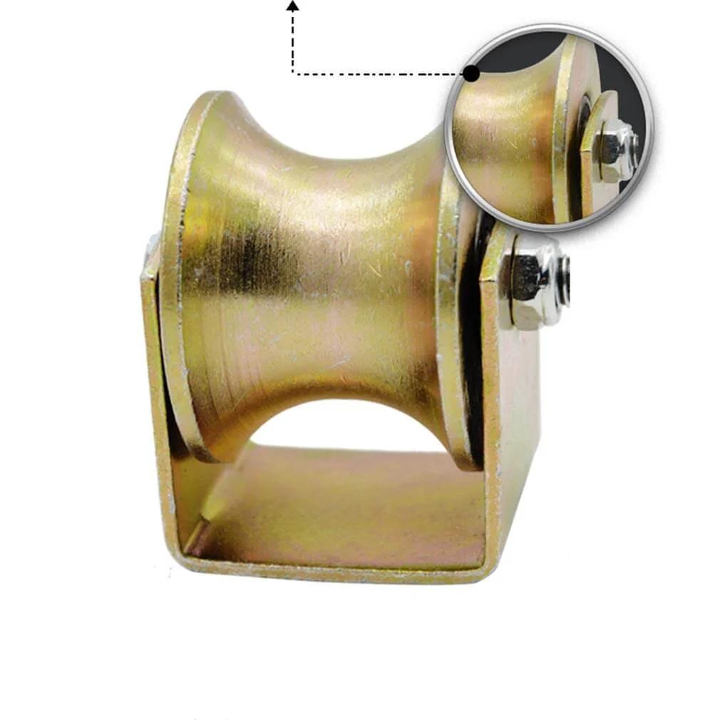 Pulley, Pulley Wheel, Sliding Gate Roller with Bracket, Heavy Duty Barn Door Casters, 45# Steel Slide Gate Hardware, side view