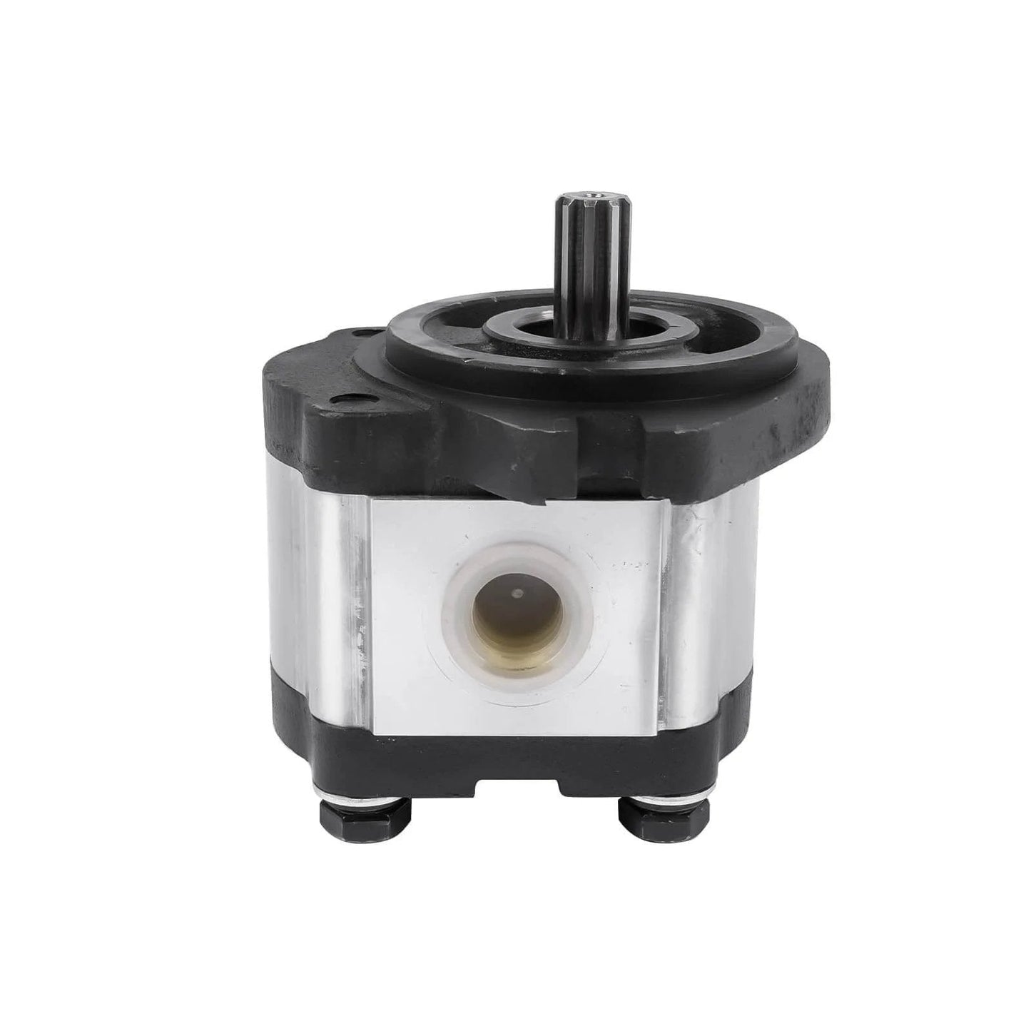 Front view of Hydraulic Pump CCW Rotation 4CC Replacement for Genie GS-1932 GS-2032 GS-2046 GR-08 GR-20 showing key shaft
