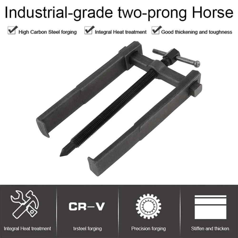 Two Jaws Bearing Puller/Remover, Adjustable Two Jaw Puller Tool, Carbon Steel Pump Pulley Remover with specifications highlighted