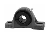 Pack of 1, 1-1/4 in Kanigen Accu-Loc nickel low-base pillow block, single-row sealed ball bearing with contact slinger, cast iron housing