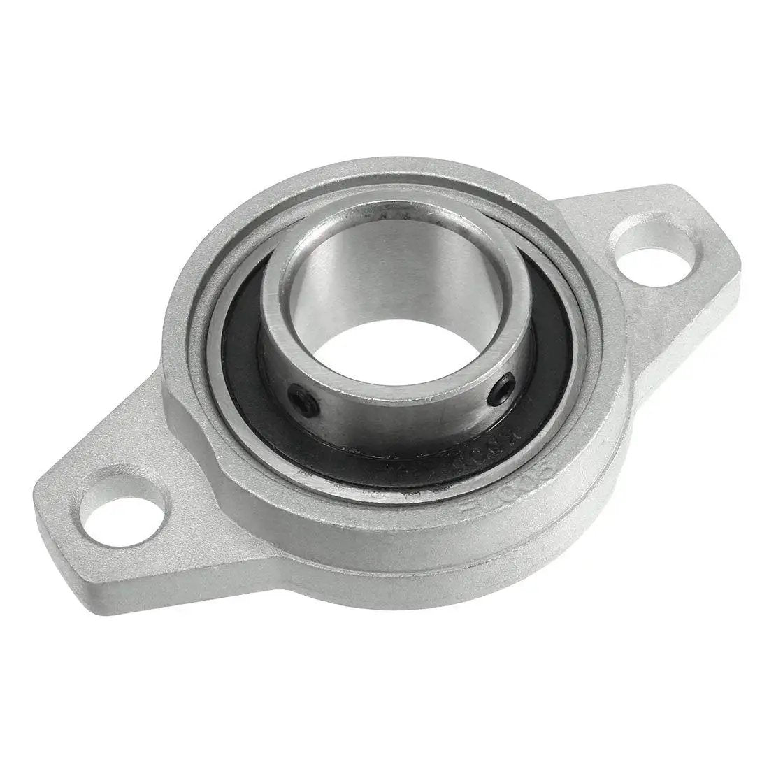 KFL005 25mm Bore Self Aligning Pillow Block Bearing with Zinc Alloy Rhombic Flange Base, close-up view