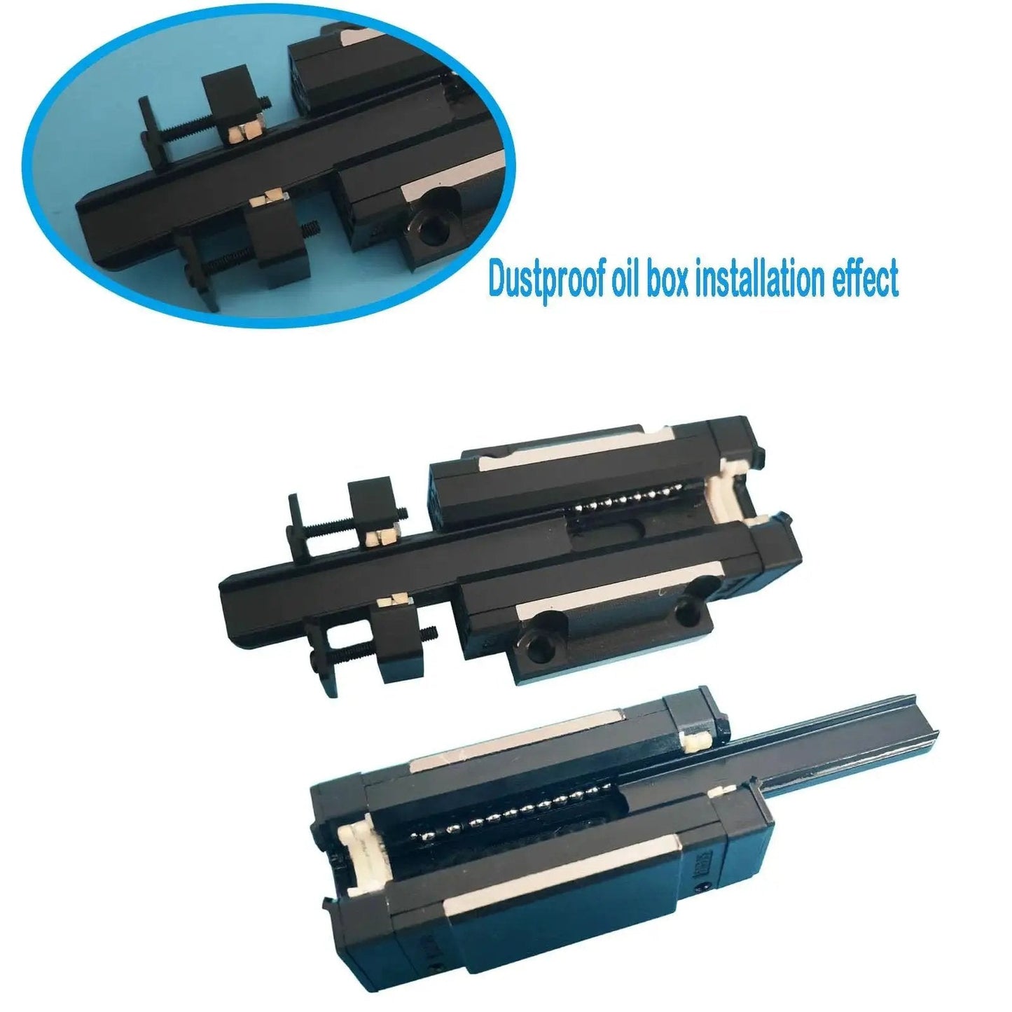 High Performance 2 Piece 15mm EGW15CC Linear Slider Block Kit With Flange Bearings And EV15 Self Lubricating Dust Proof Oil Box