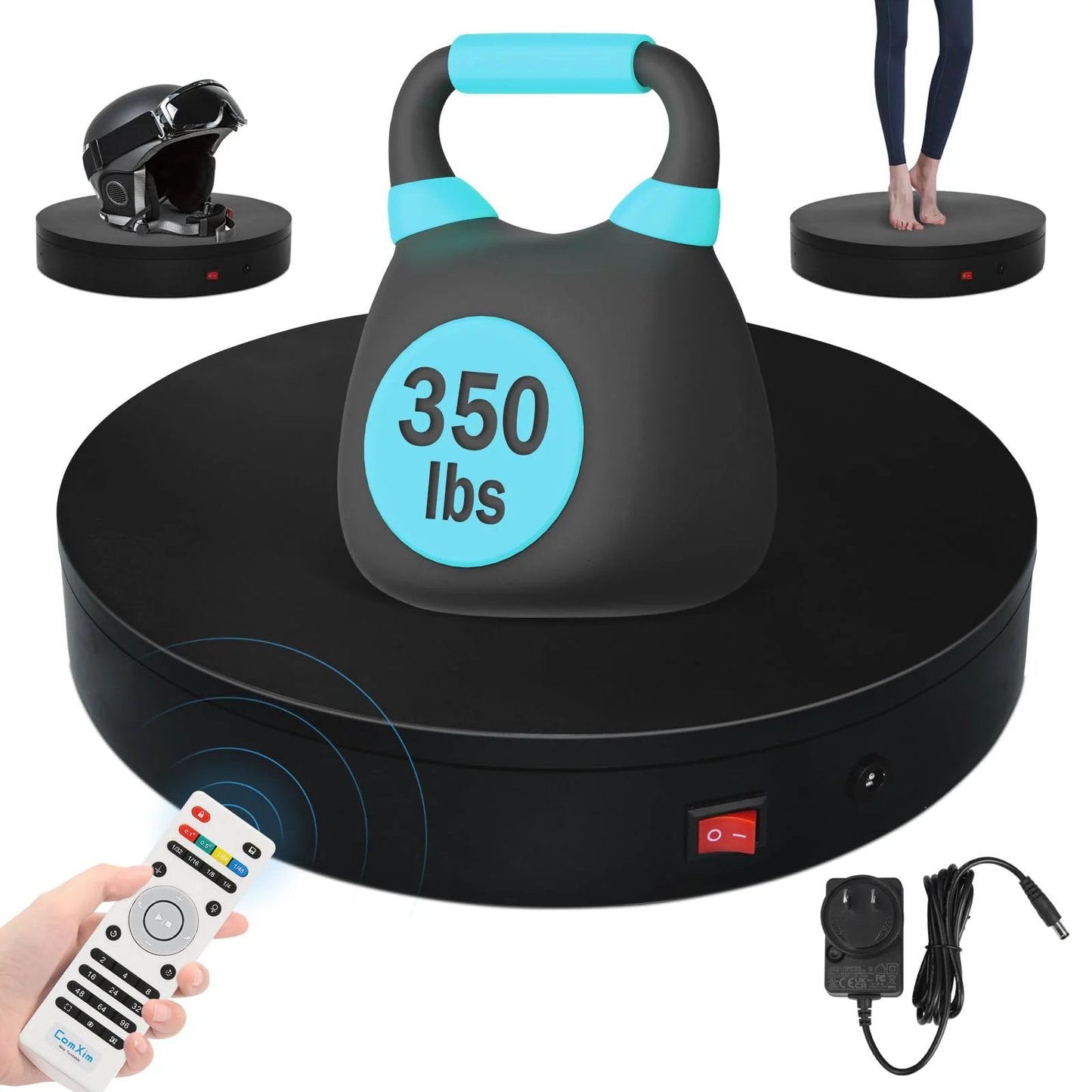 32cm Motorized Rotating Platform With 350lbs Capacity For Photography And Display, Heavy Duty Electric Turntable Stand For Product Photography, Exhibitions, And 3D Scanning, 360 Degree Rotation, Remote Control Included