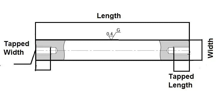 NB Linear Systems SFW20 1 1/4 Tapped Shaft 53.875 Length Inch Linear