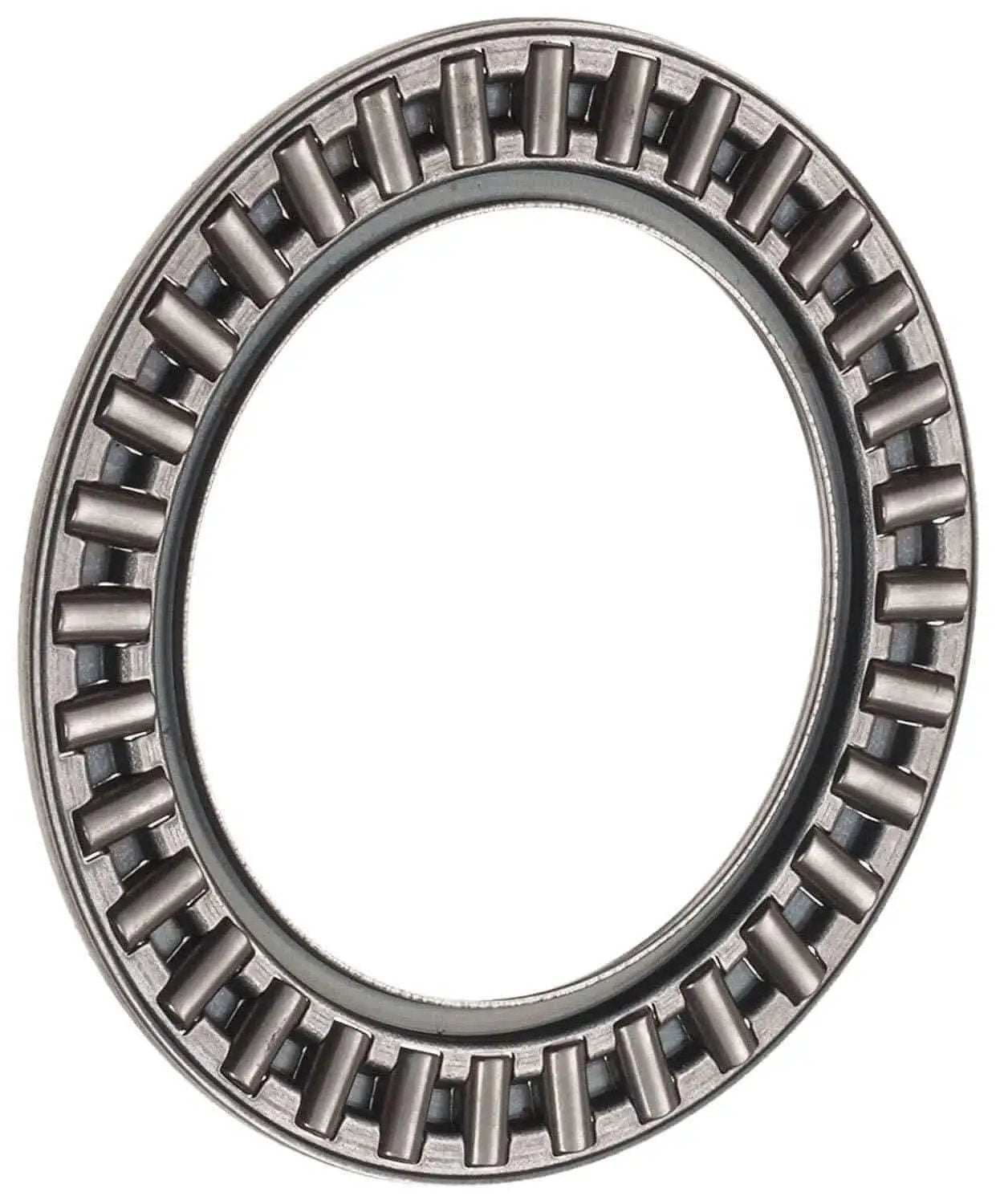 Front view of Needle Roller Thrust Bearing NRB NTA 1220 Koyo, steel roller and cage assembly, 3/4 inch bore, 1-1/4 inch OD.