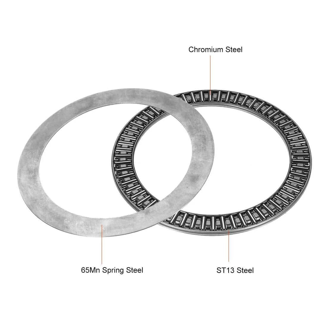AXK120155 Needle Roller Thrust Bearings with 2 Washers, 120mm Inner Diameter, 155mm OD 4mm Width Chrome Steel display