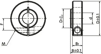 NSCS-6-8-MB3 NBK Set Collar - For Securing Bearing - Clamping Type. Made in Japan