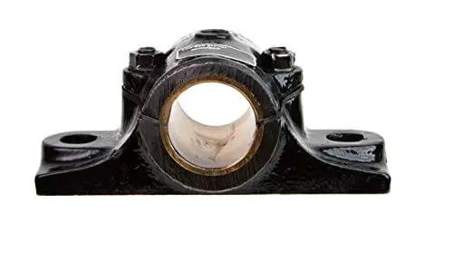 Front view of Pillow Block Sleeve Bearing 2-15/16 Inch Cast Iron Housing, heavy-duty industrial grade with sealed bearings.