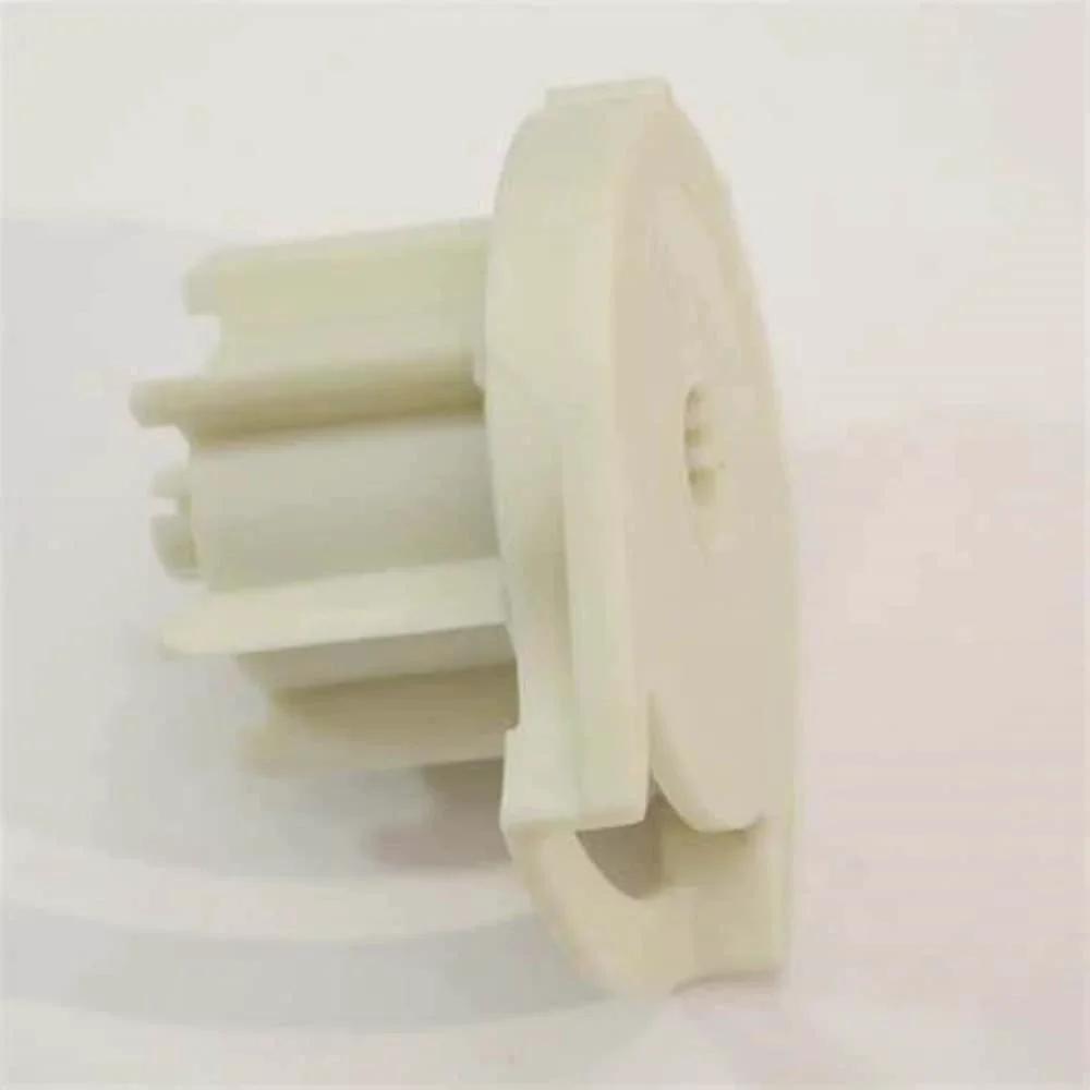 Side view of R8 Roller Shade Clutch for 1" Tube - Natural, showing gear design and mounting features in natural finish.