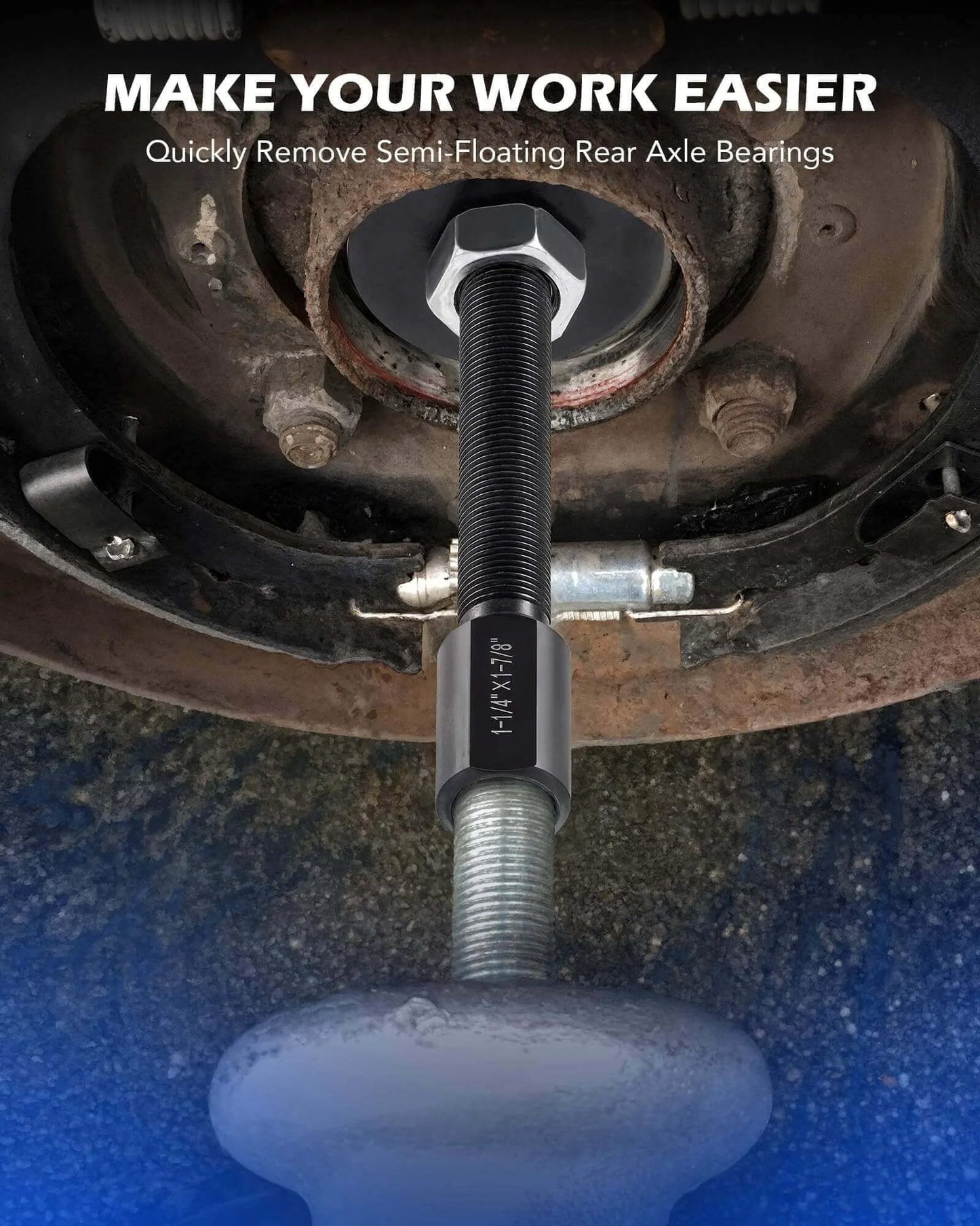 Rear Axle Bearing Puller Tool Set removing semi-floating rear axle bearings