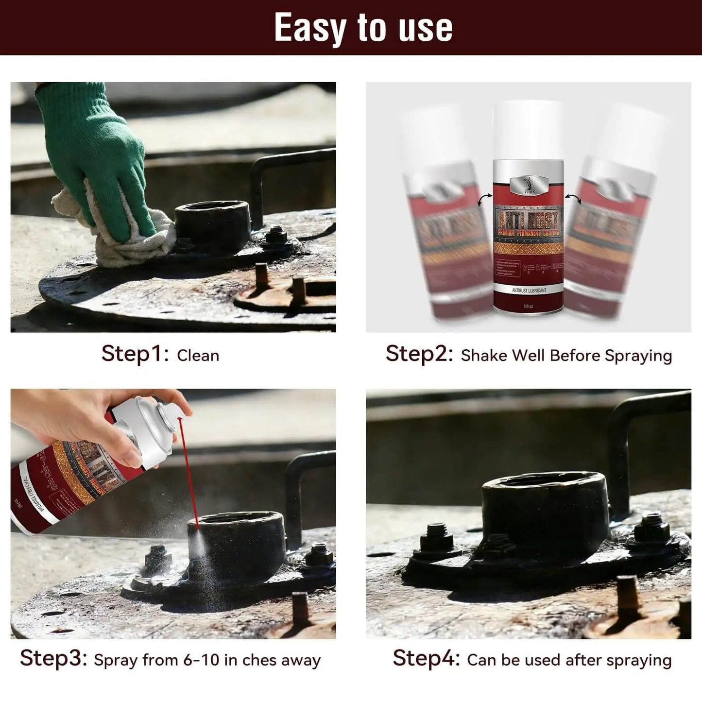 Rust Proof Lubricant Spray For Quiet Door Hinges Windows And Garage Doors With Extension Straw 30 Ounce Two Bottle Pack in use