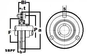 SBPF202-10 5/8 Pressed Steel Bearing 3-Bolt Flanged Mounted Bearing