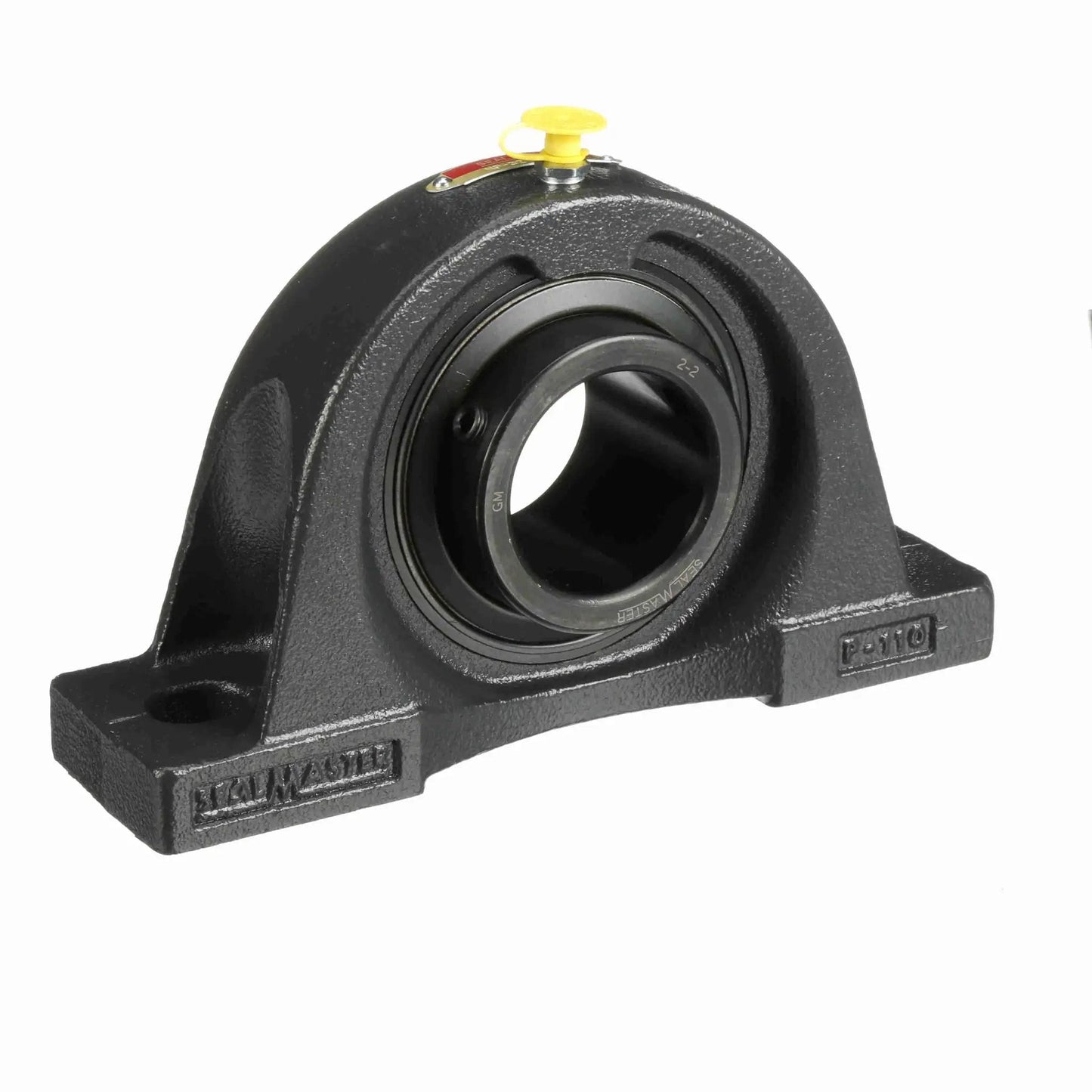 NP 32 Mounted Cast Iron Two Bolt Pillow Block Ball Bearing With Setscrew Lock For Industrial Machinery Black Oxide Finish