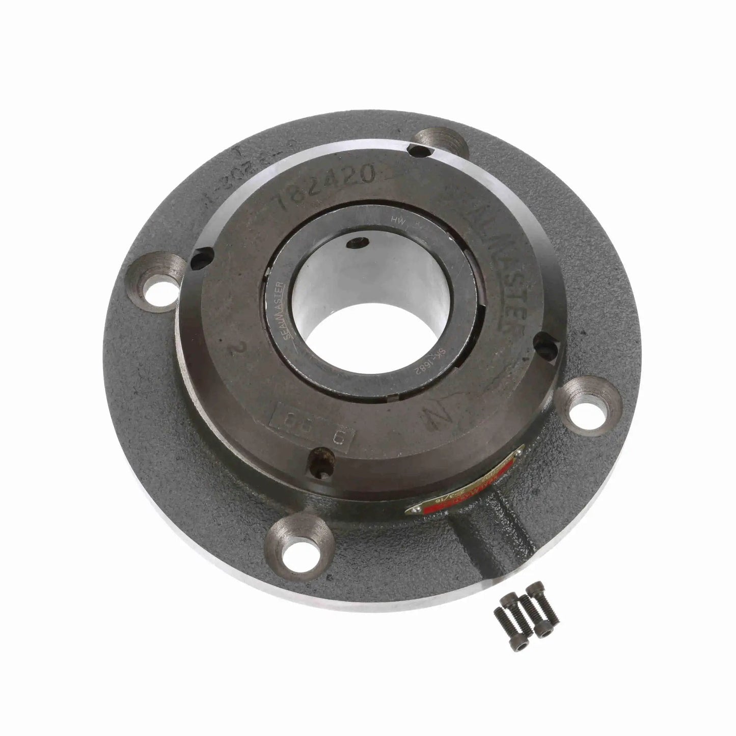 Durable Sealmaster PVR-1102 mounted flange cartridge bearing with cast iron housing and setscrew lock