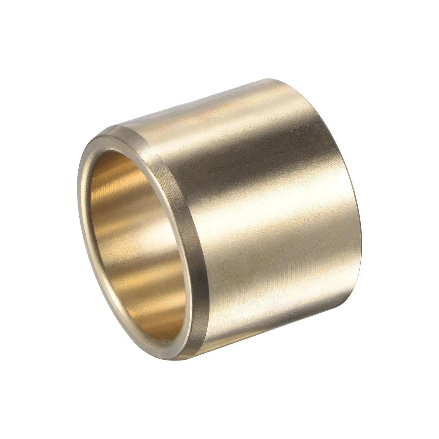 Self-Lubricating Cast Brass Sleeve Bearing With 1 Inch Bore And One And A Quarter Inch Outer Diameter And 1 Inch Length, oilless bushing