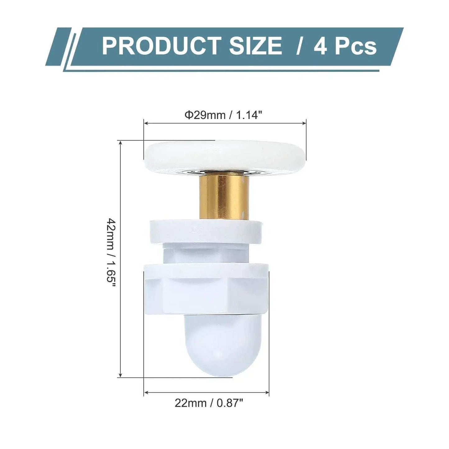 29mm Shower Door Rollers For Sliding Glass Doors Replacement Wheels Runners Copper Rod Pulleys For Bathroom Glass Doors