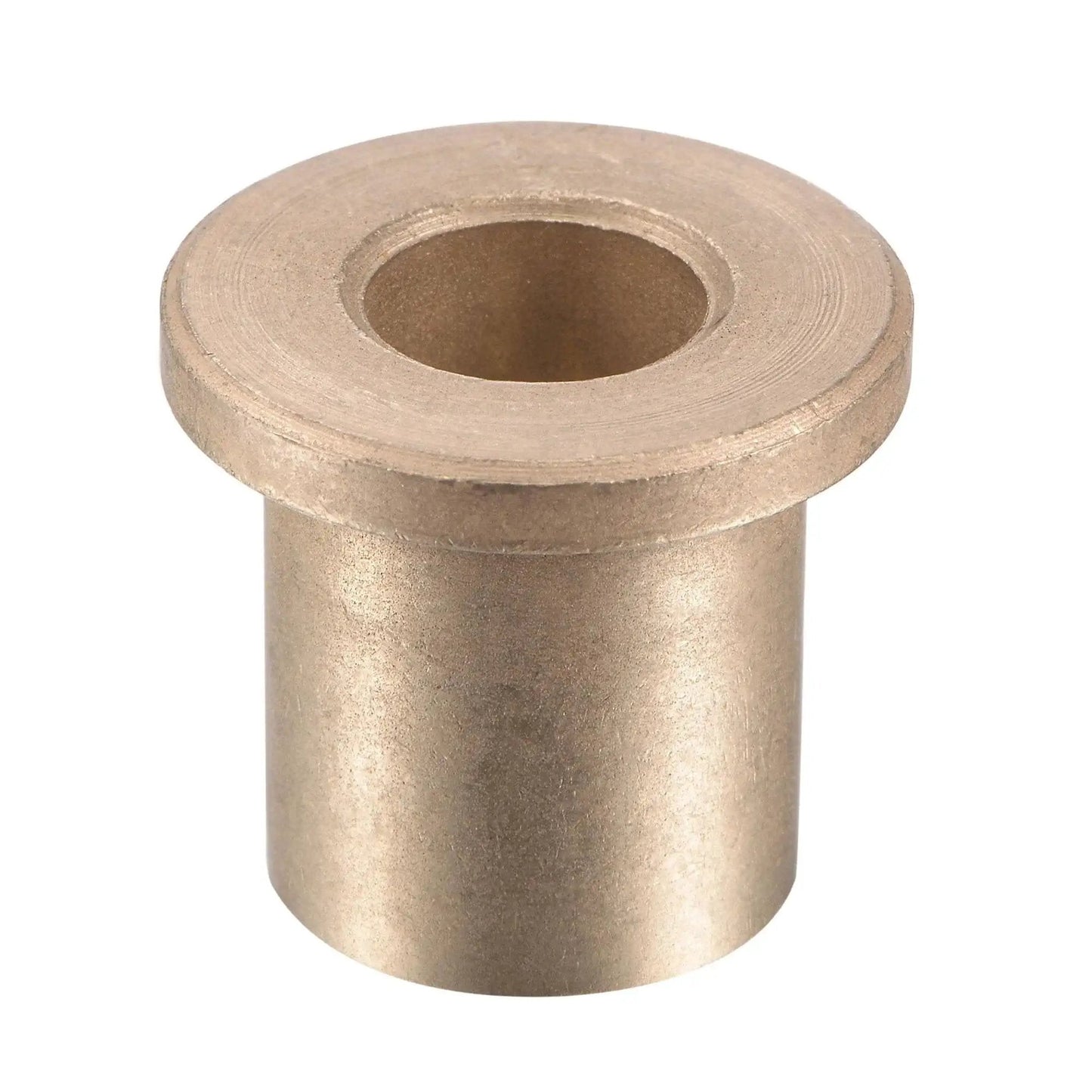 Flange Sleeve Bearings 10mm Bore 16mm OD 20mm Length 22mm Flange Diameter 3mm Flange Thickness Sintered Bronze Self-Lubricating Bushing