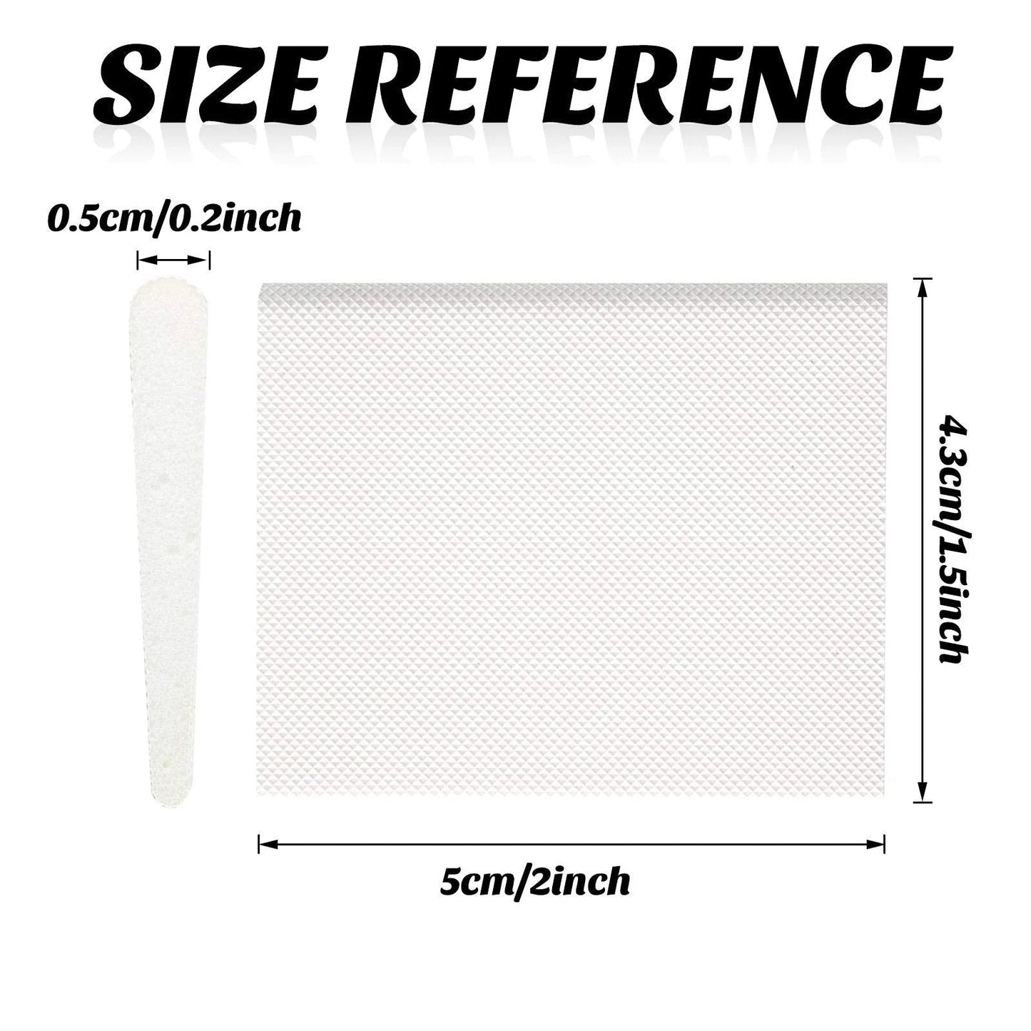 Self Adhesive Door Corner Seals For Weather Stripping And Draft Blocking White 8 Pack Fits Most Doors Easy peel and stick foam size reference with dimensions.