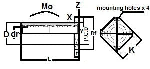 SMSK16W 16mm Slide Bush Bushings Miniature Motion Linear Bearing