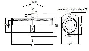 SMSTC6UU NB 6mm Slide Bush Bushings Miniature Motion Linear Bearing