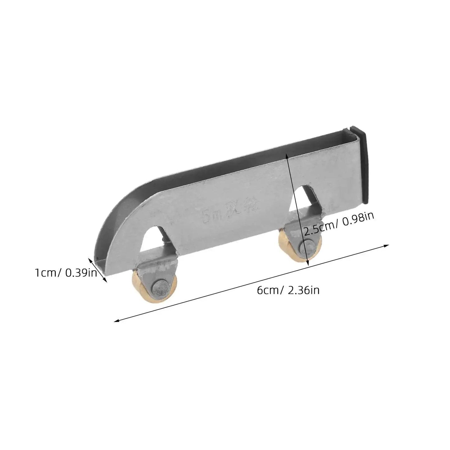 6Pcs Sliding Glass Door Wheels Kit For Cabinet Closet Wardrobe Replacement Roller, stainless steel size 60mm × 25mm × 10mm