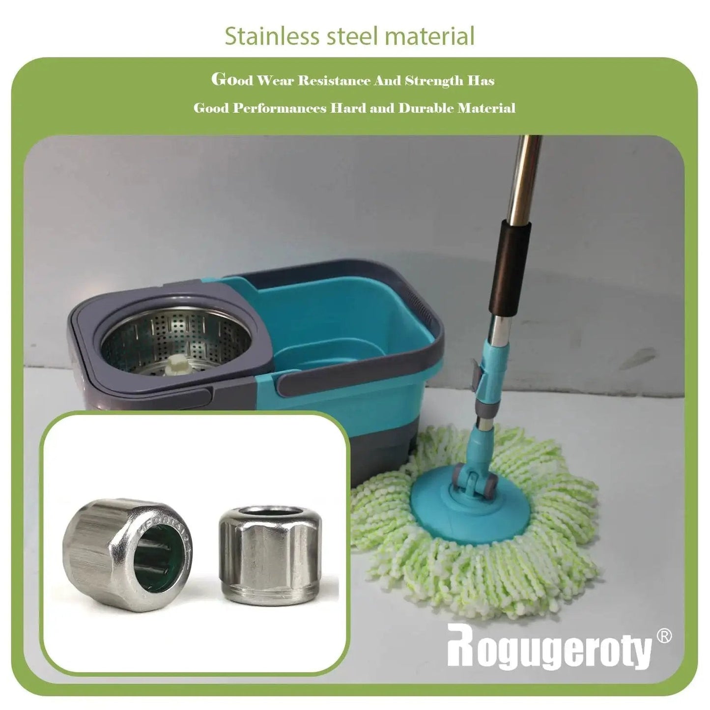Stainless mop and bucket set with One Way Bearing Set HF081412 Needle Roller Bearing 8mm Bore 14mm OD 12mm Width Two Piece Pack.