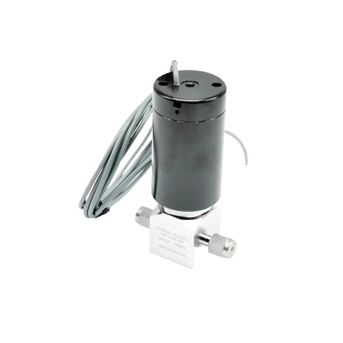 High Purity Gas Stainless Steel Pneumatic Diaphragm Valve Quarter Inch For Precise Gas Handling And Pressure Control shown in front view