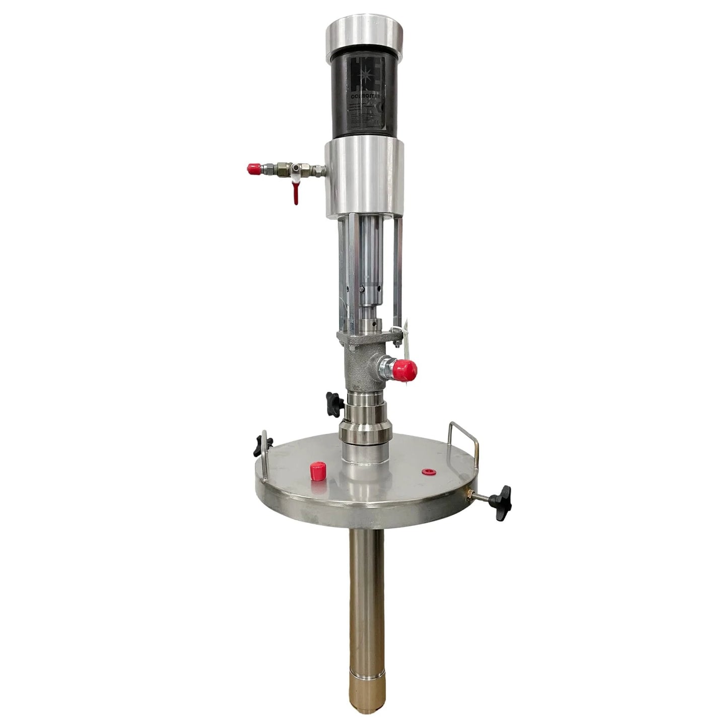 COSMOSTAR P0204 2:1 Air Operated Pneumatic Oil/Chemical Transfer Pump, stainless steel, 5-gallon drum, round pail cover
