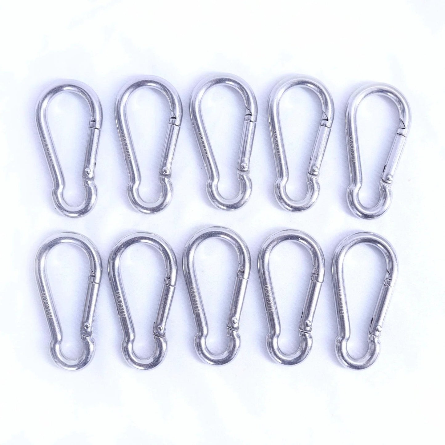 2.4 Inch 304 Stainless Steel Spring Snap Hook Heavy Duty 264 Pound Load Capacity Quick Release Clip Pack Of 10 For Indoor Outdoor Gear Tools Lanyards Keychains Ideal For Camping And Outdoor Gear Backpacks