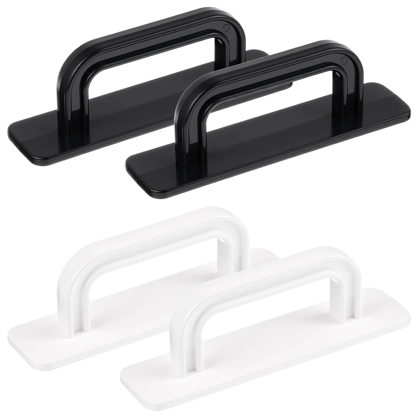 4 Pack Stick On Cabinet Handles Self Adhesive No Drill Door Pulls For Kitchen Cabinets Drawers Windows And Closets Durable Strong Bonding Adhesive Hardware For Easy Installation And Reliable Gripping
