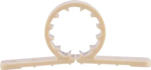 Three Quarter Inch Standard Clamp Pack For Pipe Support And Wall Mount Hangers HoldRite 10 Pack CTS PEX Copper CPVC Pipe Hanger close-up view