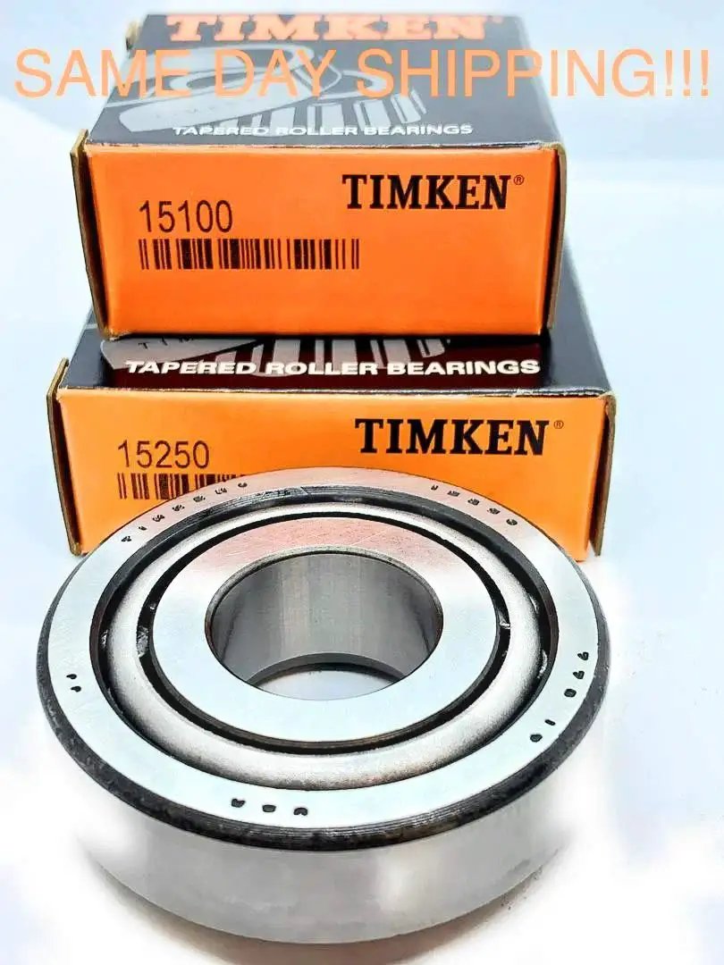 Quality US Made 15100 15250 Tapered Roller Bearing Set Cone and Cup with Timken boxes in background