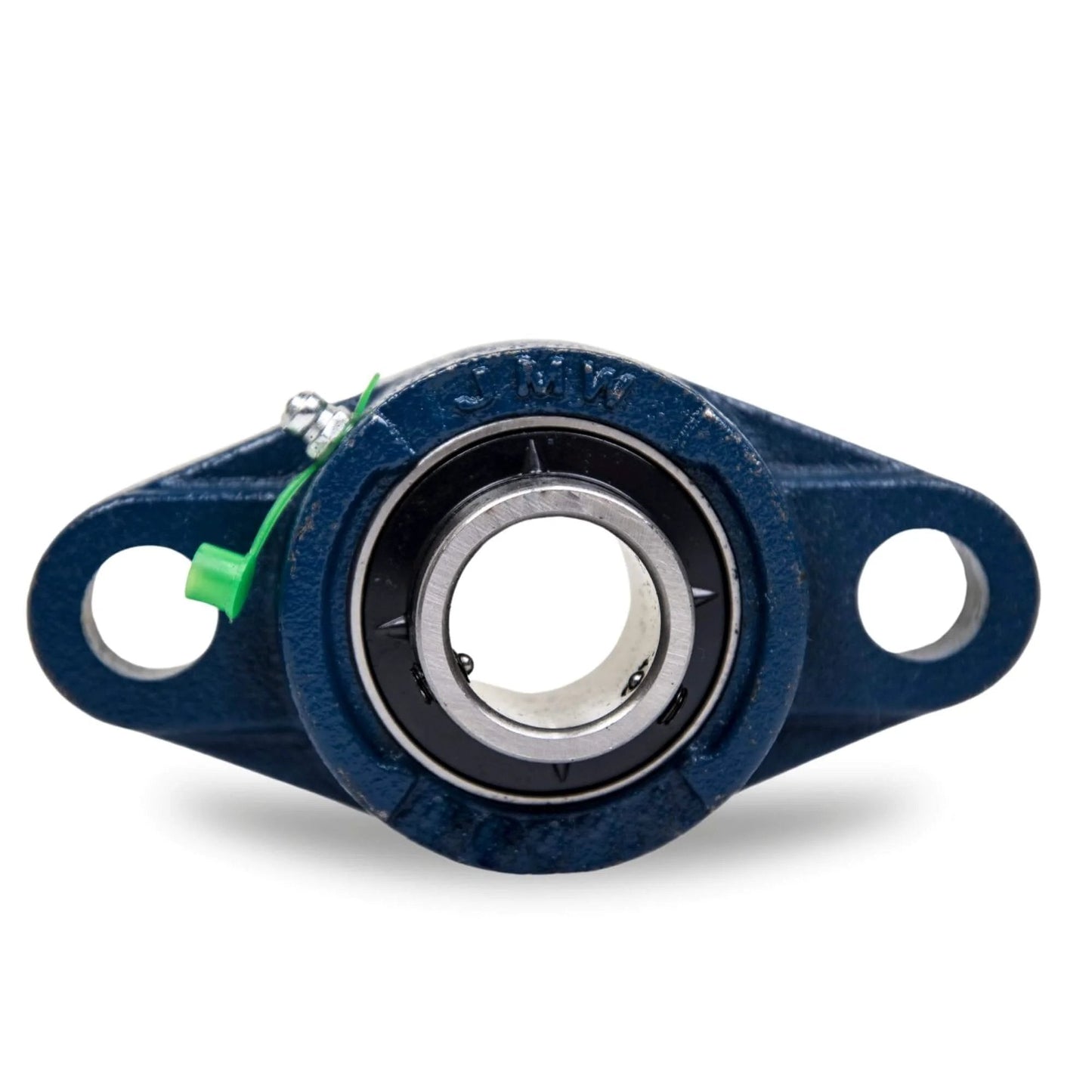 Front view of UCFL205-16 Pillow Block Bearing (2 Pack), 1 inch Bore, 2-Bolt Flange Mounted, Solid Base, Self-Alignment, with set screw locking.