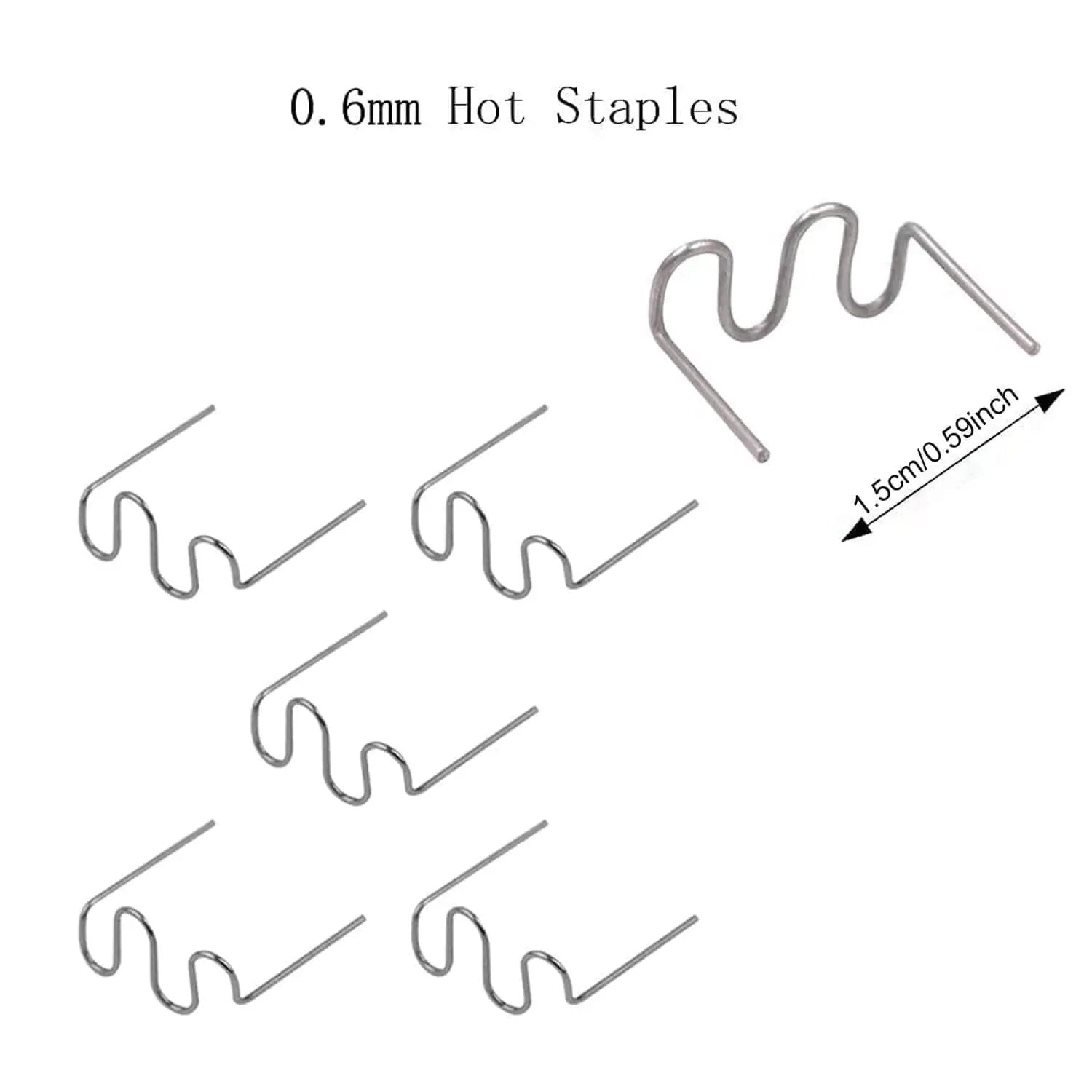 0.6mm wave staples for 1000 Pcs Plastic Welding Staples Set For Hot Stapler Repair