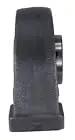 Side view of 1-1/4 Inch Tapped Base Pillow Block Bearing With Wide Inner Ring And Two Set Screws For Shaft in cast iron housing