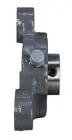 Side view of Three Quarter Inch Three Bolt Flange Bearing With Narrow Inner Ring And Two Set Screws Cast Iron Housing