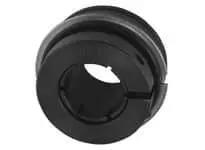 Front view of SUE207 35mm Sealed Ball Bearing Insert, Wide Inner Ring, Cylindrical O.D., Accu-Loc Concentric Locking Collar.