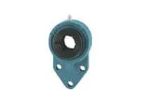 Front view of Accu-Loc 3-Bolt Flange B Bracket, 15/16 in Wide Linear Slide Mount UEFB205-15 Compatible Pillow Block Style, Single Bearing Unit.