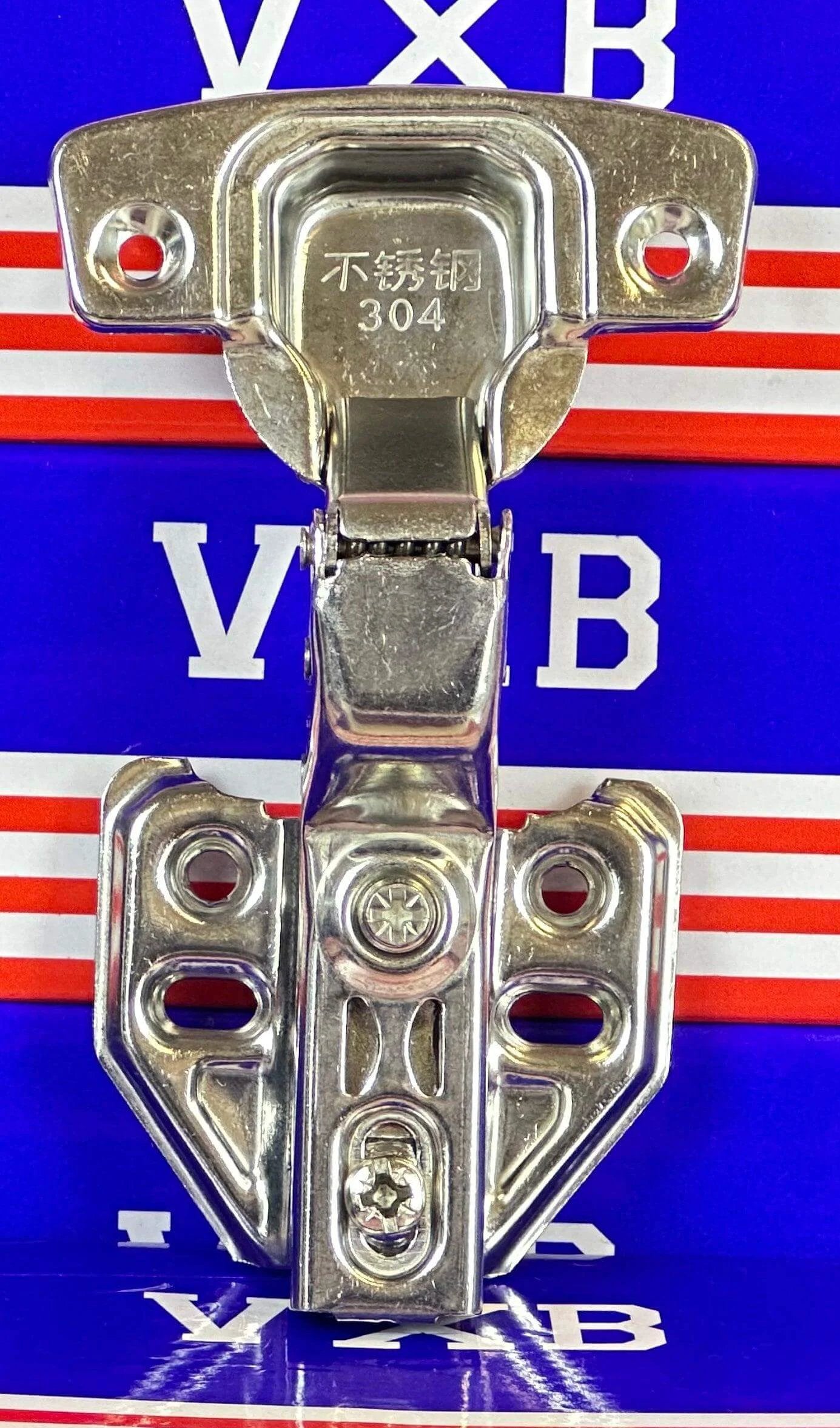 1 3/8" Stainless Steel half overlay Smooth Hydraulic Hinge