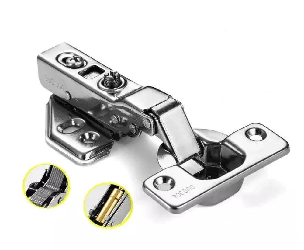 1 3/8" Stainless Steel half overlay Smooth Hydraulic Hinge